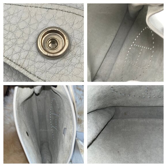 Authentic HERMES Grey Clemence Evelyne I GM Crossbody Bag - Picture 13 of 15